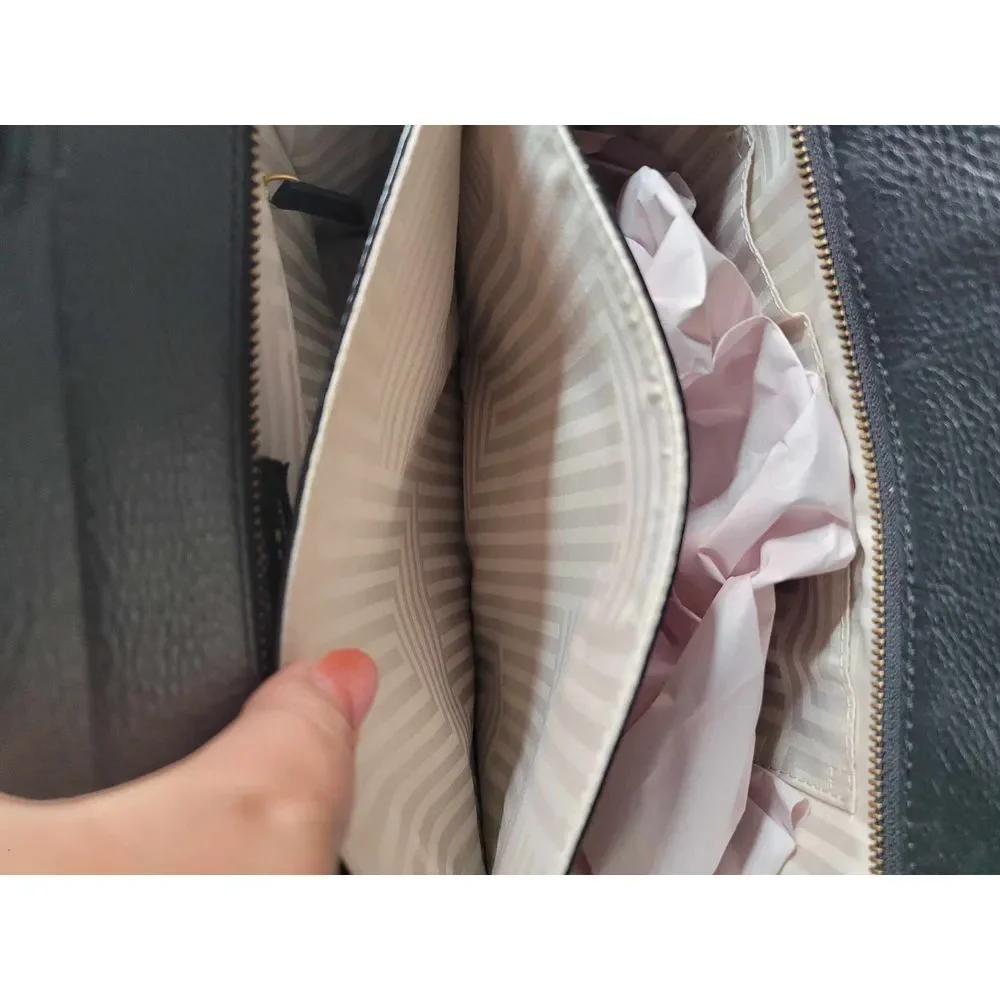 3499 Kate‎ Spade Saturday Satchel Black Handbag Purse